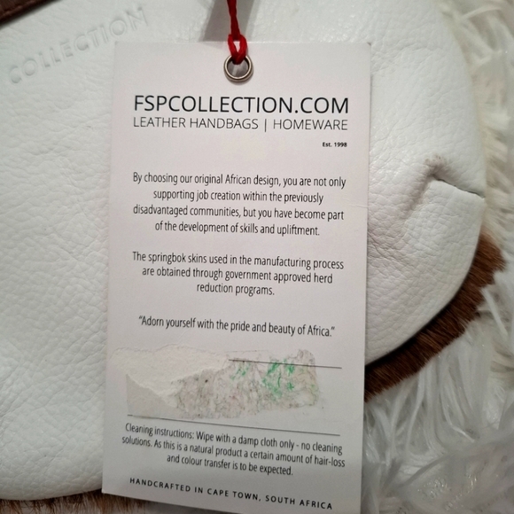 FSP LEATHER COLLECTION Natural Cowhide Round Purse  Unique Patterns Made Africa - Picture 5 of 5